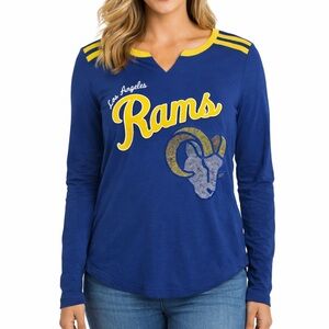 NWT • NFL • Rams Long Sleeve Rhinestone Shirt •